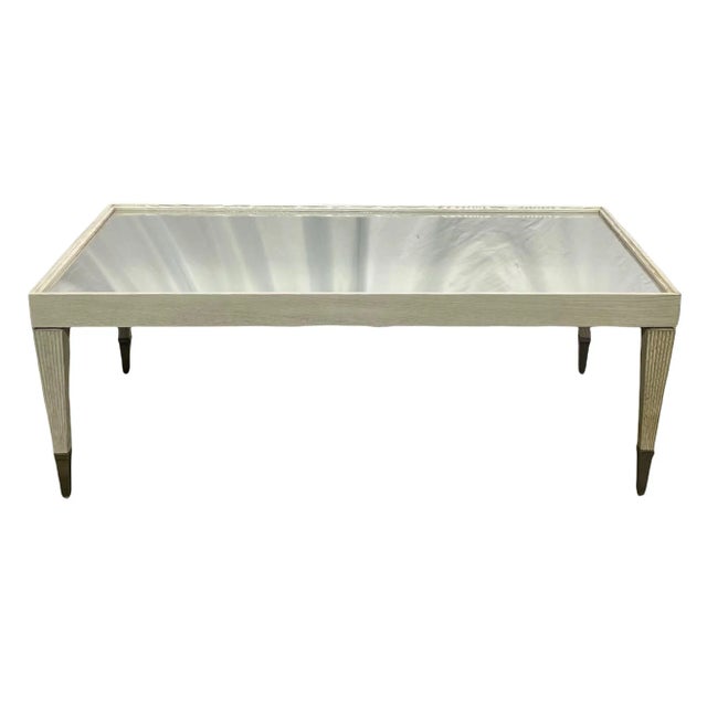 Contemporary Bernhardt Domaine Blanc Transitional Style Mirror Top Cocktail / Coffee Table For Sale - Image 11 of 12