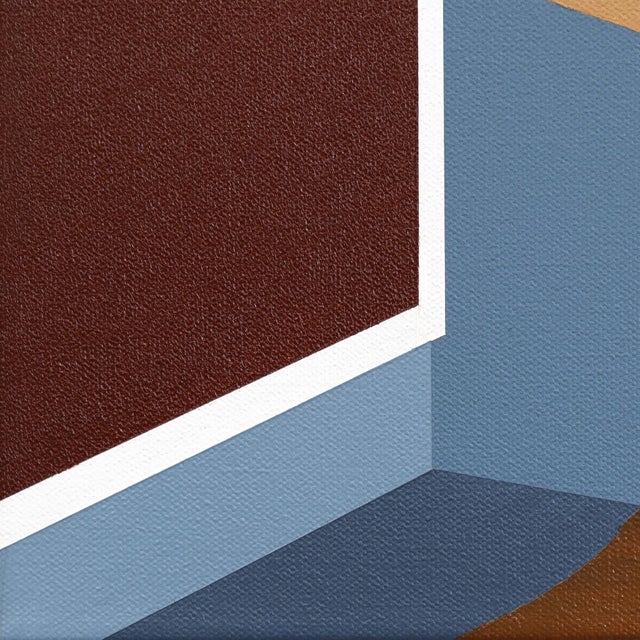 Lines of Light #2 (Dusk) - Moody Surrealist Acrylic Painting on Panel Original Artwork by Mike Gough For Sale - Image 4 of 9