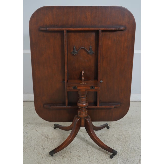 2000 - 2009 Theodore Alexander Althorp Mahogany Tilt Top Breakfast Table For Sale - Image 5 of 12