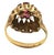 Mid 20th Century 14k Gold Ruby Cluster Cocktail Ring Vintage For Sale - Image 5 of 8