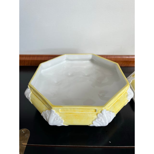 Vintage Glazed Ceramic Majolica Lidded Dish or Vide-Poche Italy For Sale - Image 9 of 11