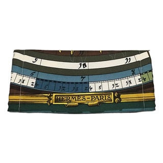 Handmade Hermes Vintage Dies et Hore Gemini Silk Scarf Face Mask For Sale