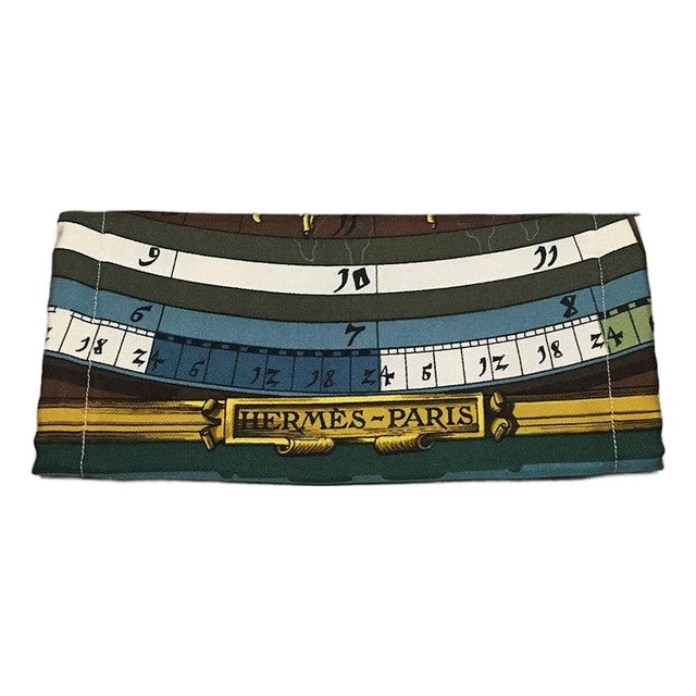 Handmade Hermes Vintage Dies et Hore Gemini Silk Scarf Face Mask For Sale