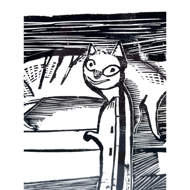 Gerhard Marcks, The Little Cats, Woodcut For Sale - Image 4 of 14