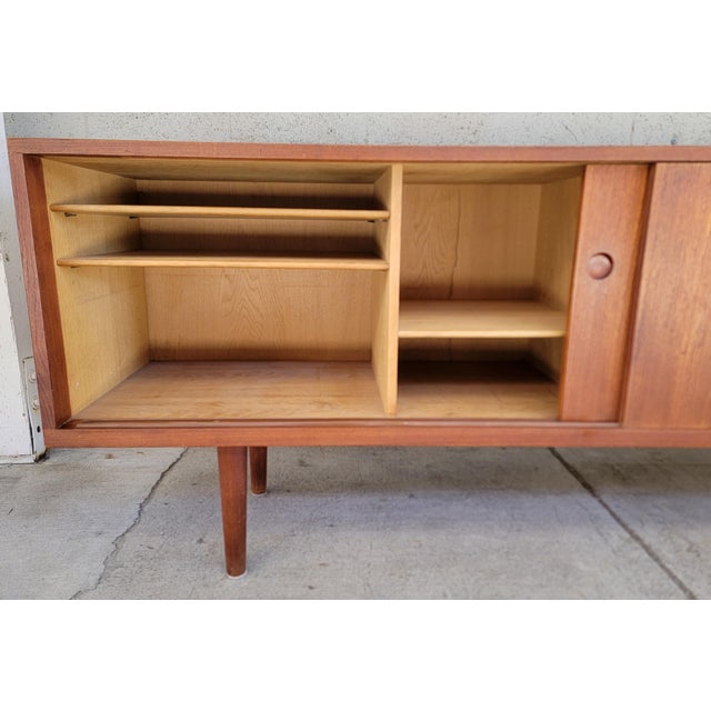 Brown Hans Wegner Ry-26 Teak Danish Modern Credenza With Sliding Doors For Sale - Image 8 of 18