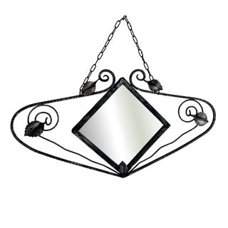 French Art Deco Mirror in Wrought Iron, 1930s For Sale