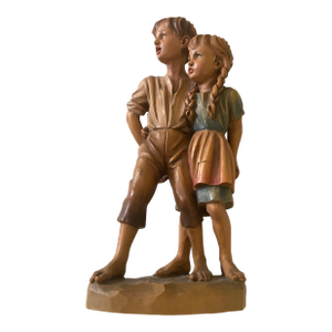 Anri Hand Carved Alpine Wood, Hansel and Gretel Designed by Ulrich Barnardi.