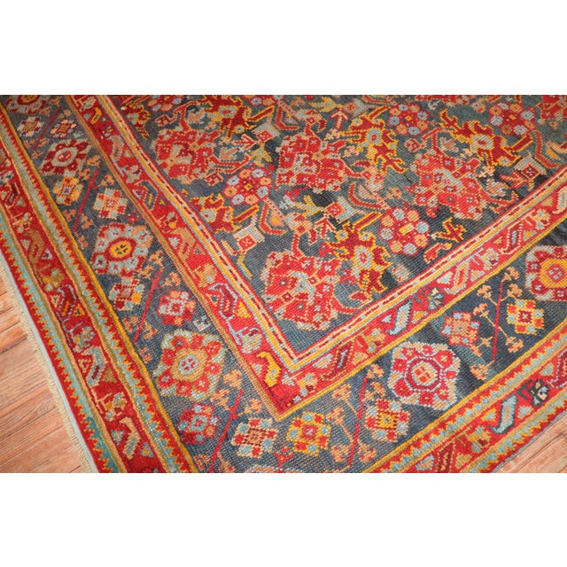 Antique Zabihi Collection Turkish Oushak Room Rug - 9'6" x 12'10" For Sale - Image 10 of 11