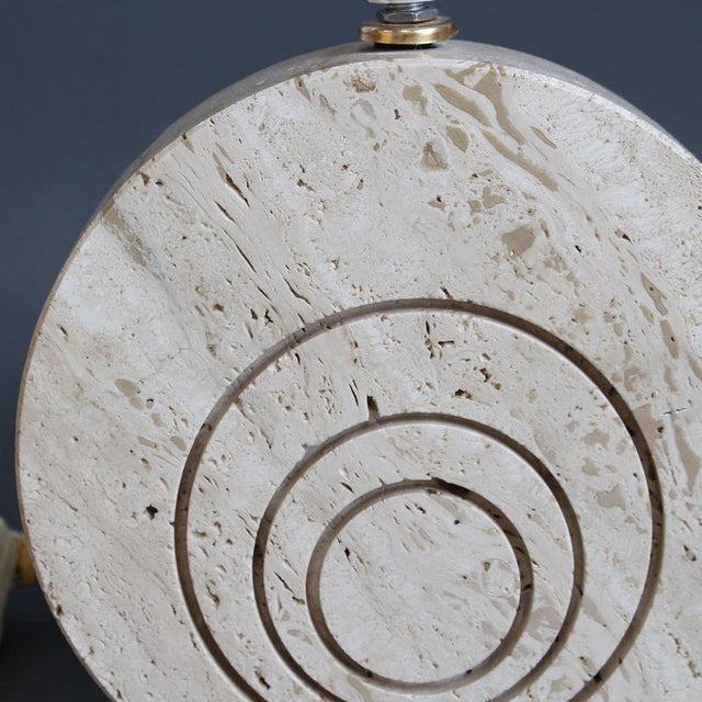 Vintage Travertine Table Lamp, 1980s For Sale - Image 12 of 16
