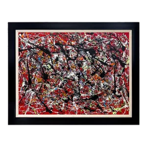 Michael Schofield Abstract Large Oil on Canvas by Michael Schofield, Framed & Signed