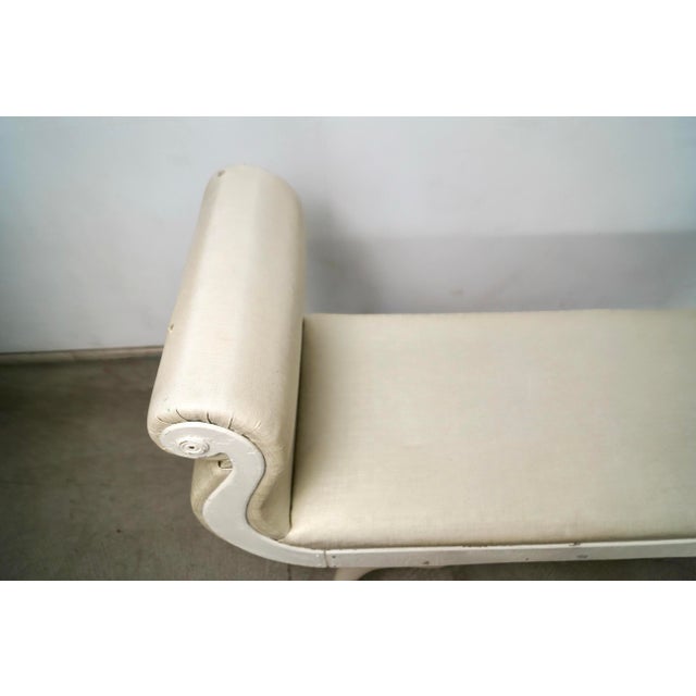 Wood 1930’s Hollywood Regency Irving Chase Curled Scroll Bench For Sale - Image 7 of 12