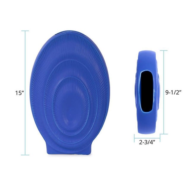 Ceramic Radiant Blue Tall Ceramic Vase For Sale - Image 7 of 10