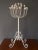 Vintage Sculptural French Country White Metal Candelabra Stand For Sale - Image 13 of 13