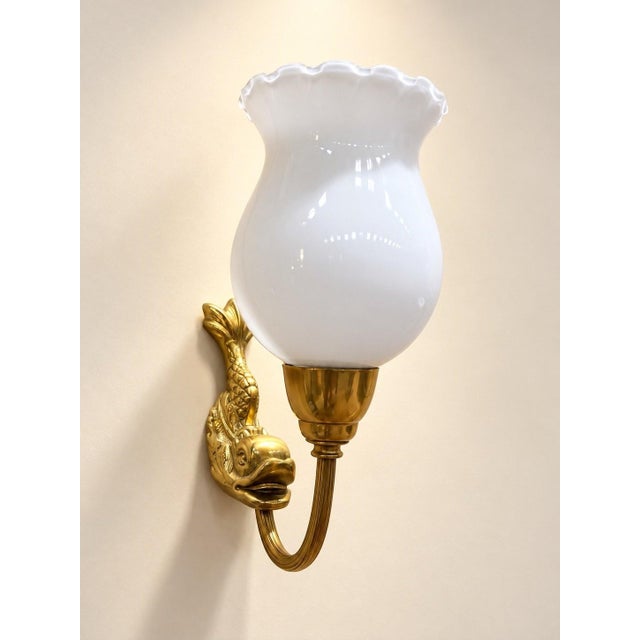 Napoleon III Bathroom Set in Gilt Brass with Dolphin Motif, 1890s, Set of 7 For Sale - Image 3 of 8