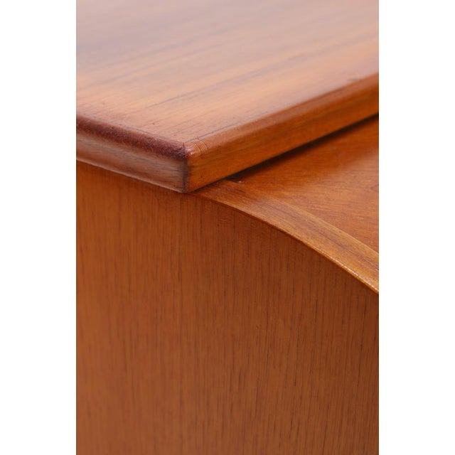 Wood Mid-Century Secretary Writing Desk For Sale - Image 7 of 18