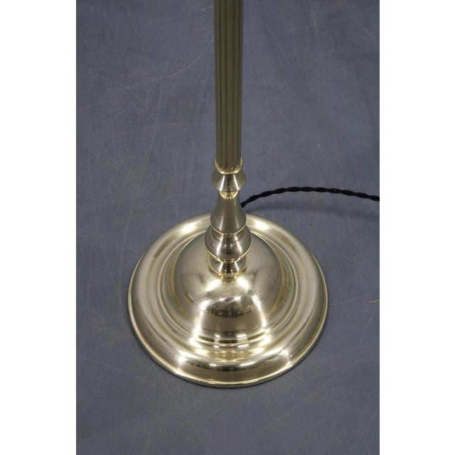 1970s Vintage Czechoslovak Floor Lamp in Brass with Milky Glass Shades, 1970s For Sale - Image 5 of 13