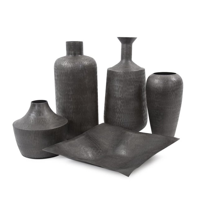 Etched Crossways Curved Neck Vase- Small For Sale In Chicago - Image 6 of 11