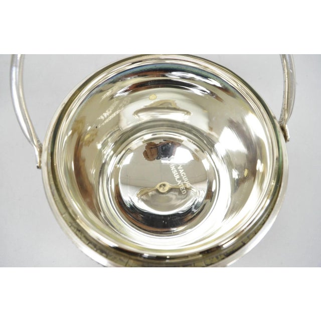 Vintage Victorian Silver Plated Reticulating Hinge Ice Bucket W/ "B" Monogram For Sale - Image 13 of 18