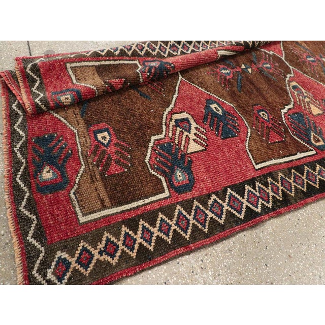Galerie Shabab Collection Mid-20th Century Turkish Anatolian Wide Gallery Runner For Sale - Image 10 of 10