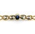 Metal Late 19th Century Victorian 14k Gold Curb Link Bracelet With No-Heat Sugarloaf Sapphire and Old Mine Cut Diamonds For Sale - Image 7 of 10