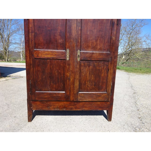 19th Century Louis Philippe Walnut Wardrobe For Sale - Image 5 of 18