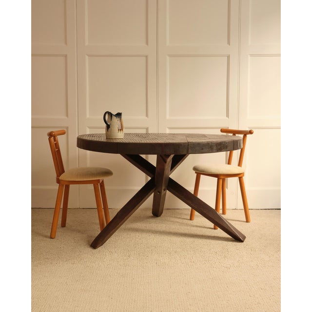 Vintage Italian Chairs in Wood and Velvet, 1970s, Set of 6 For Sale - Image 10 of 11