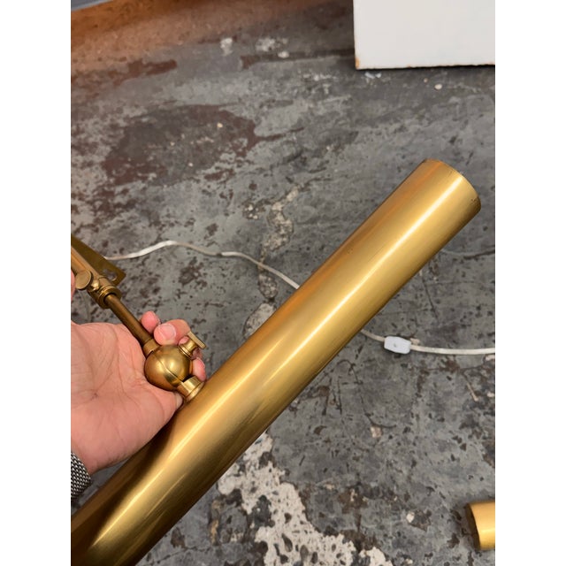 2020s Restoration Hardware Gallery Antiqued Brass Picture Lights, Pair For Sale - Image 5 of 12