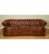 Whiskey Brown Hand-Dyed Leather Chesterfield Club Sofa For Sale - Image 3 of 13