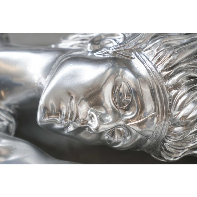 1990s Large Art Deco Sculptures Recovered from 1990s Cruise Ship, Resin, Set of 2 For Sale - Image 5 of 18