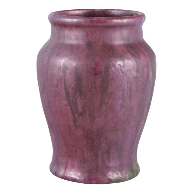 Danish Matte and Shiny Glazed Ceramic Vase by Søren Kongstrand, 1920s For Sale