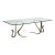 Elodia Sculptural Brass Cobra and Glass Dining Table For Sale