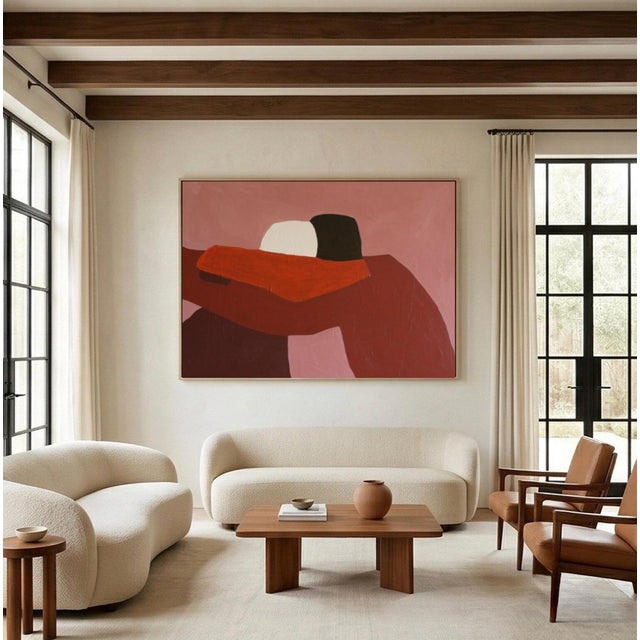 Bodasca, In Your Arms, Pink Version, 2026, Acrylic on Canvas For Sale - Image 3 of 15