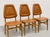 Set of 5 - Mid Century Modern Scandinavian Dining Chairs | Diamond Stitched Upholstery, C. 1960's For Sale - Image 9 of 14