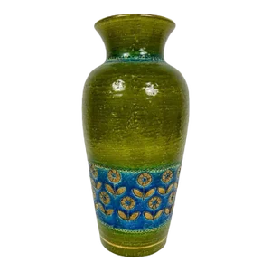 1960s Vintage Mid-Century Modern Bitossi Italian Ceramic Pottery Vase Italy for Rosenthal-Netter Inc.