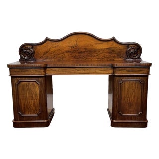 19th Century Victorian Mahogany Serving Cart For Sale