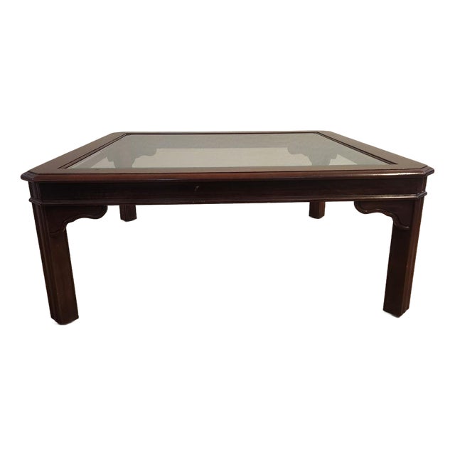 Drexel Heritage Chippendale 'Carleton Cherry' Coffee Table - (4 Piece Set Available) 1990 For Sale
