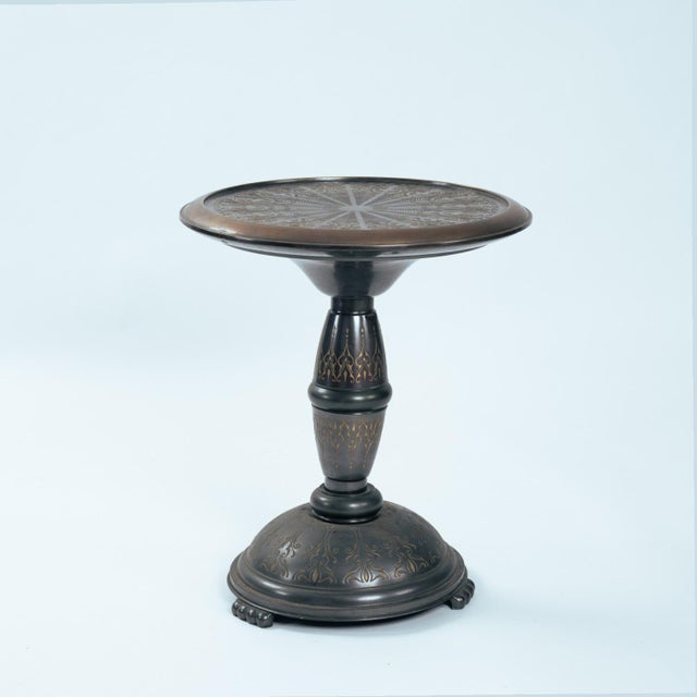 Dutch Art Nouveau Occasional Table with Floral Relief Decoration, 1920s For Sale - Image 3 of 16