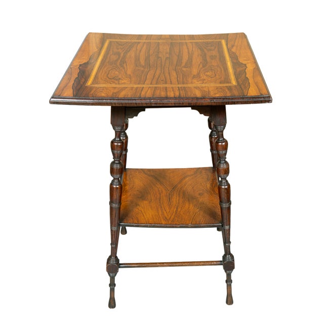 Traditional English Aesthetic Movement Rosewood Table For Sale - Image 3 of 4