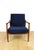 Navy Blue GFM-64 Armchair in Dark Wood from Edmund Homa, 1970s For Sale - Image 13 of 13