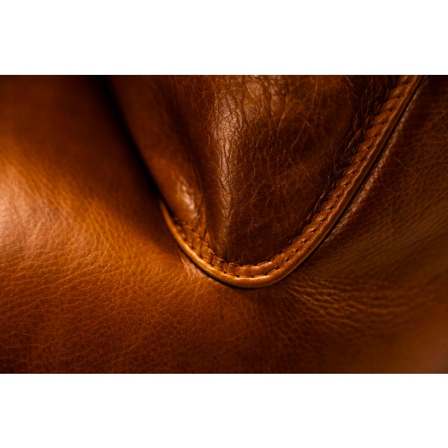 Brown Two-Seater Sofa in Leather by Mario Bellini for B&B Italia For Sale - Image 8 of 13