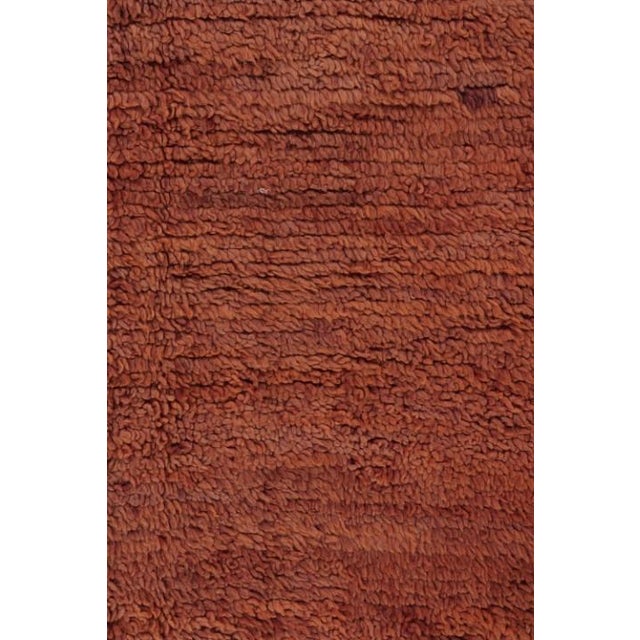 Moroccan Vintage Moroccan Rug, Solid Red Lush Field - Rug & Kilim For Sale - Image 3 of 7