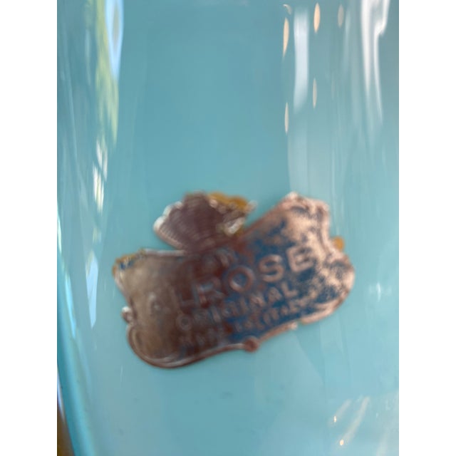 1970s Cristalleria Fratelli Betti (Empoli, Italy) Cased Glass 20-3/4" Vase, in Blue For Sale - Image 5 of 6