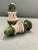 Shabby Chic Vintage Green Multicolored Glaze Ceramic Salt & Pepper Shakers- a Pair For Sale - Image 3 of 10