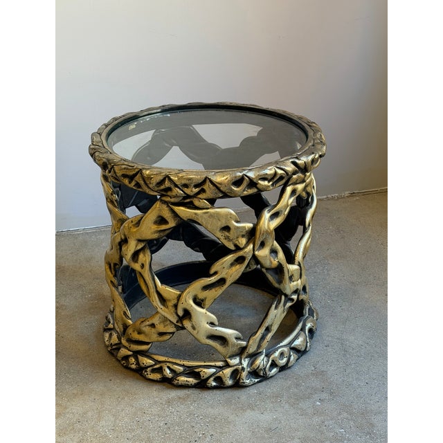 Mid-Century Modern Tony Duquette Style “Taffy” Side Table For Sale - Image 3 of 9