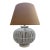 Ralph Lauren White Rattan Table Lamp With Natural Burlap Shade For Sale