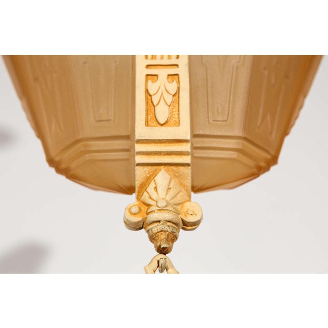 Gold Gold Art Deco Fixture by Markel For Sale - Image 8 of 10