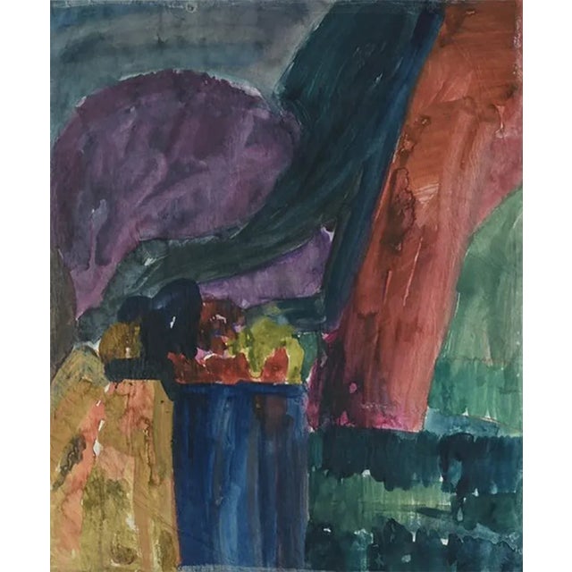 Joanna Salska Polish/American 1951- Wordless Tune Watercolor/gouache/tempera on paper 23 x 19 in. Signed, dated 1972 Frame...