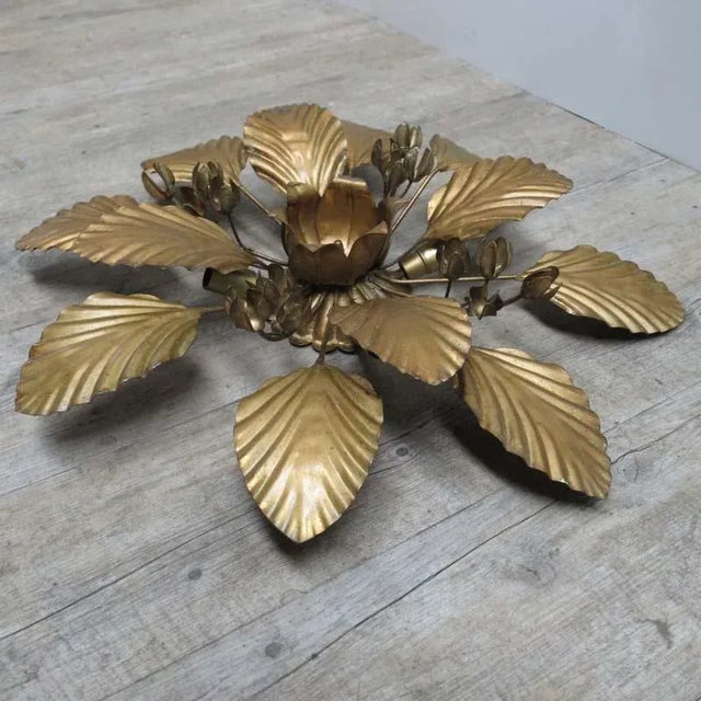 Gold Vintage Bronzed Sconces, 1950s, Set of 2 For Sale - Image 8 of 16