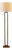 Italian Mira Floor Lamp in Burnished Metal with Fabric Shade For Sale