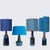 Metal Lamps with New Silk Blue Lampshade by René Houben for Soholm, 1960s, Set of 2 For Sale - Image 7 of 8